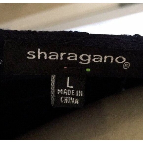 Sharagano Ladies Navy Party Cocktail Dress Lace Sheath Style Size Large - Picture 11 of 16